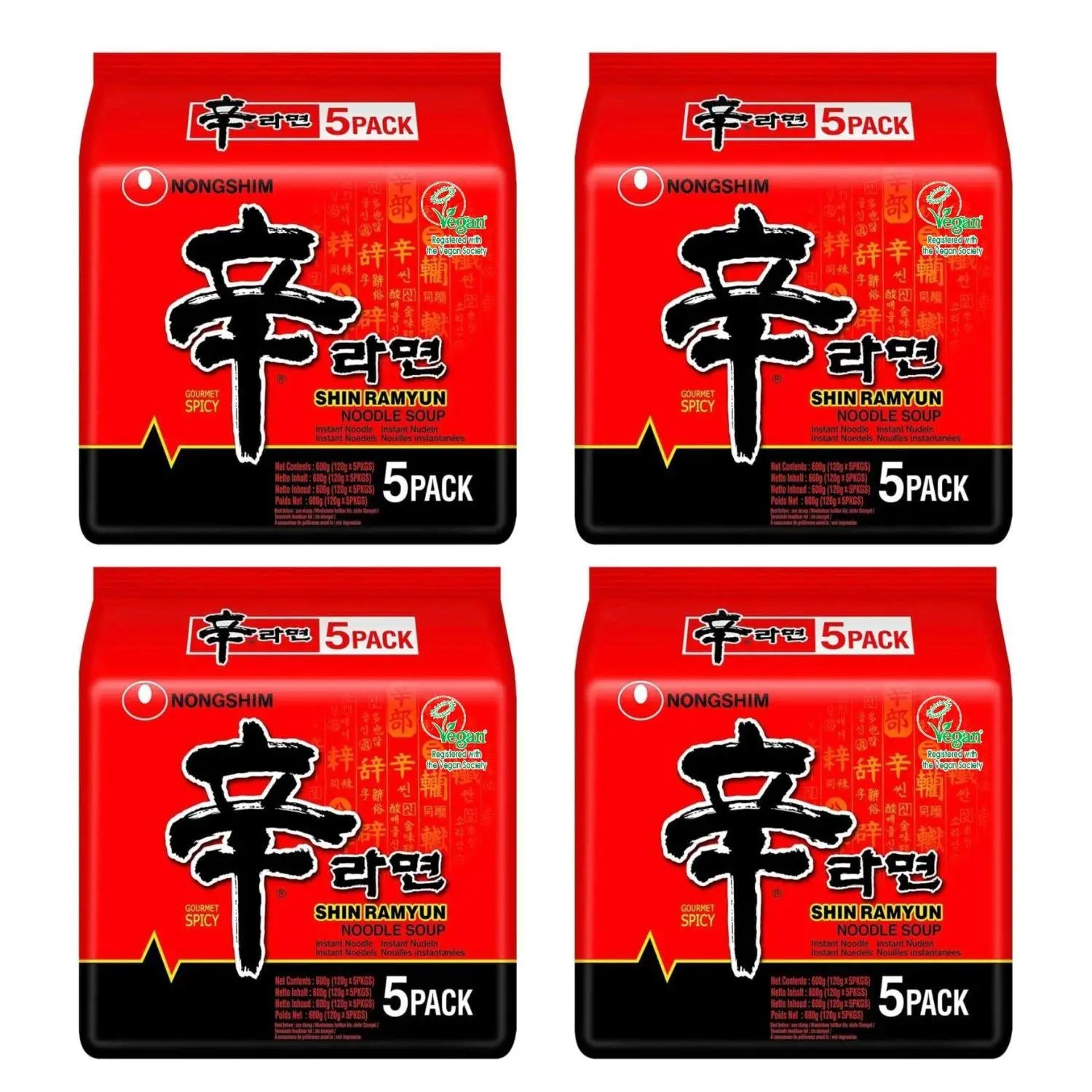 【宿舍囤货王】韩国农心辛拉面 Shin Ramyun | 40包整箱大包装 | 经典火辣牛肉味