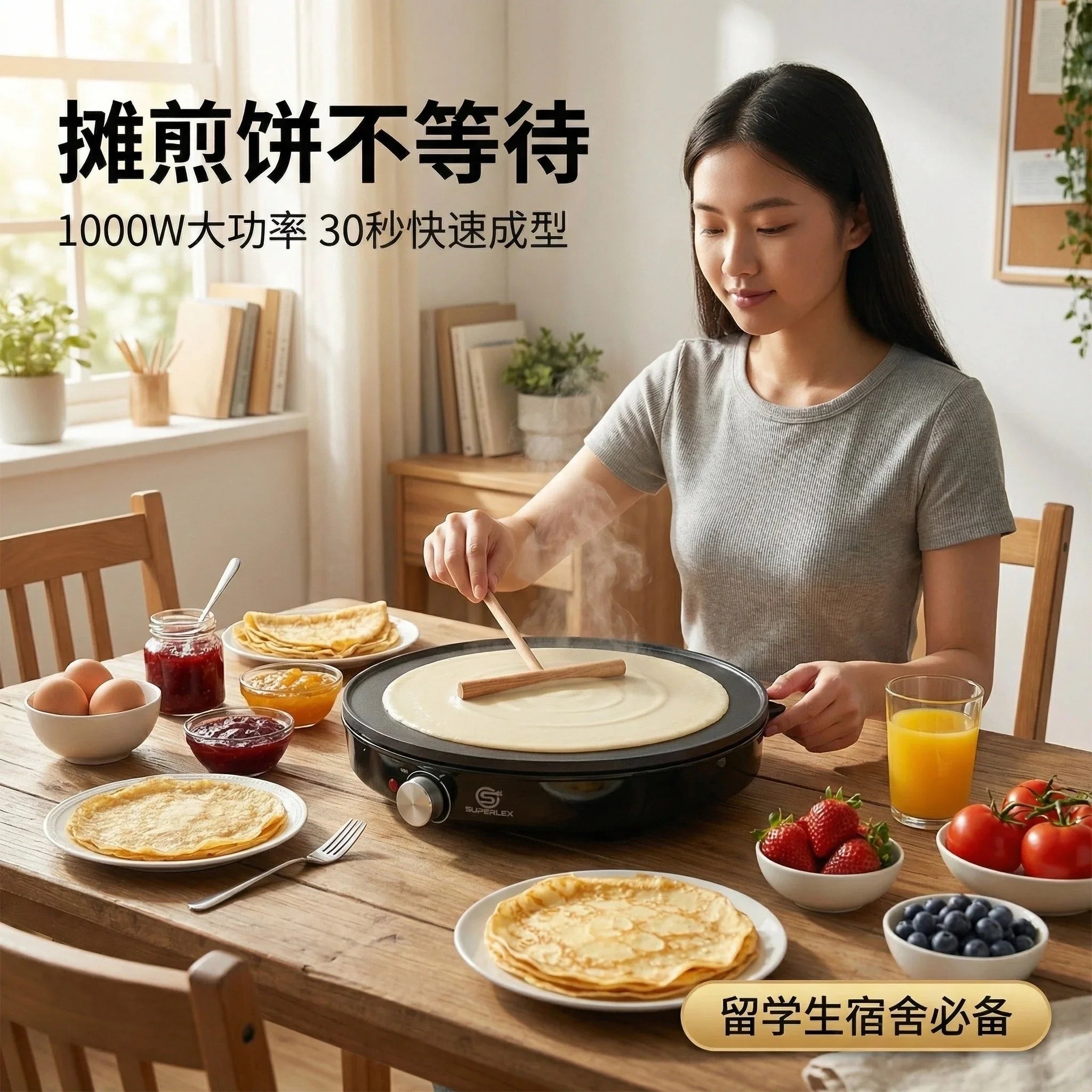 【英国现货·30cm大盘】SUPERLEX 多功能电煎饼机